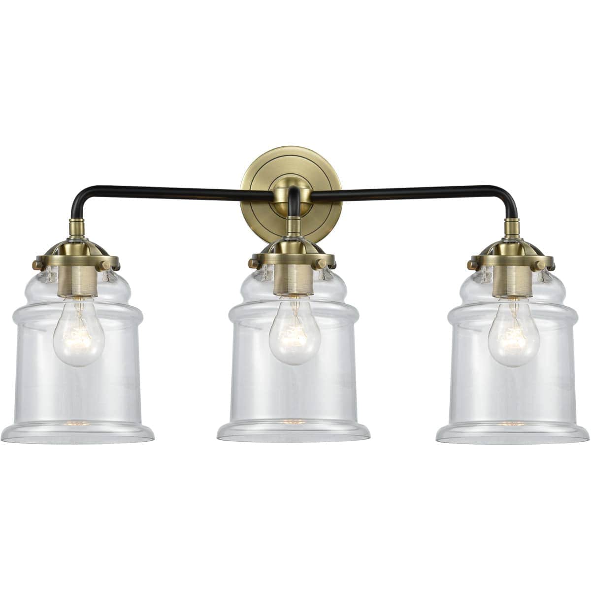 Innovations Lighting  284-3W-BAB-G182 Nouveau Canton Bathroom Vanity Light Black Antique Brass