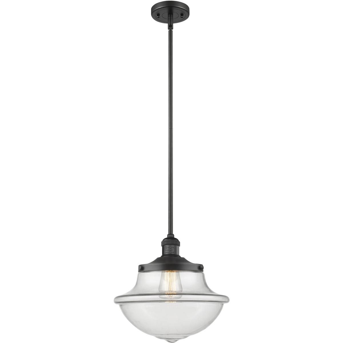 Innovations Lighting  201S-BK-G542-LED Franklin Restoration Oxford Mini Pendant Matte Black