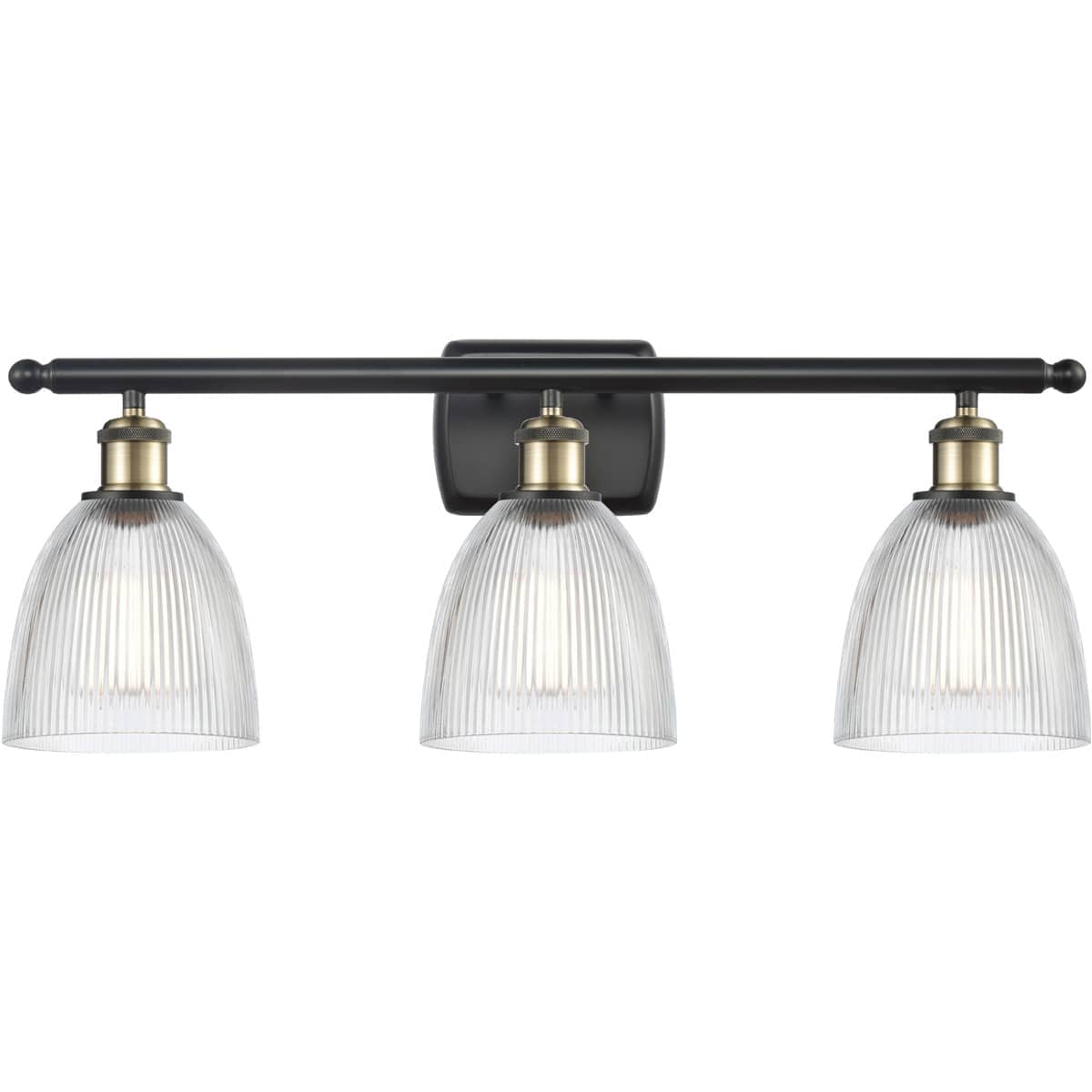 Innovations Lighting  516-3W-BAB-G382-LED Ballston Castile Bathroom Vanity Light Black Antique Brass