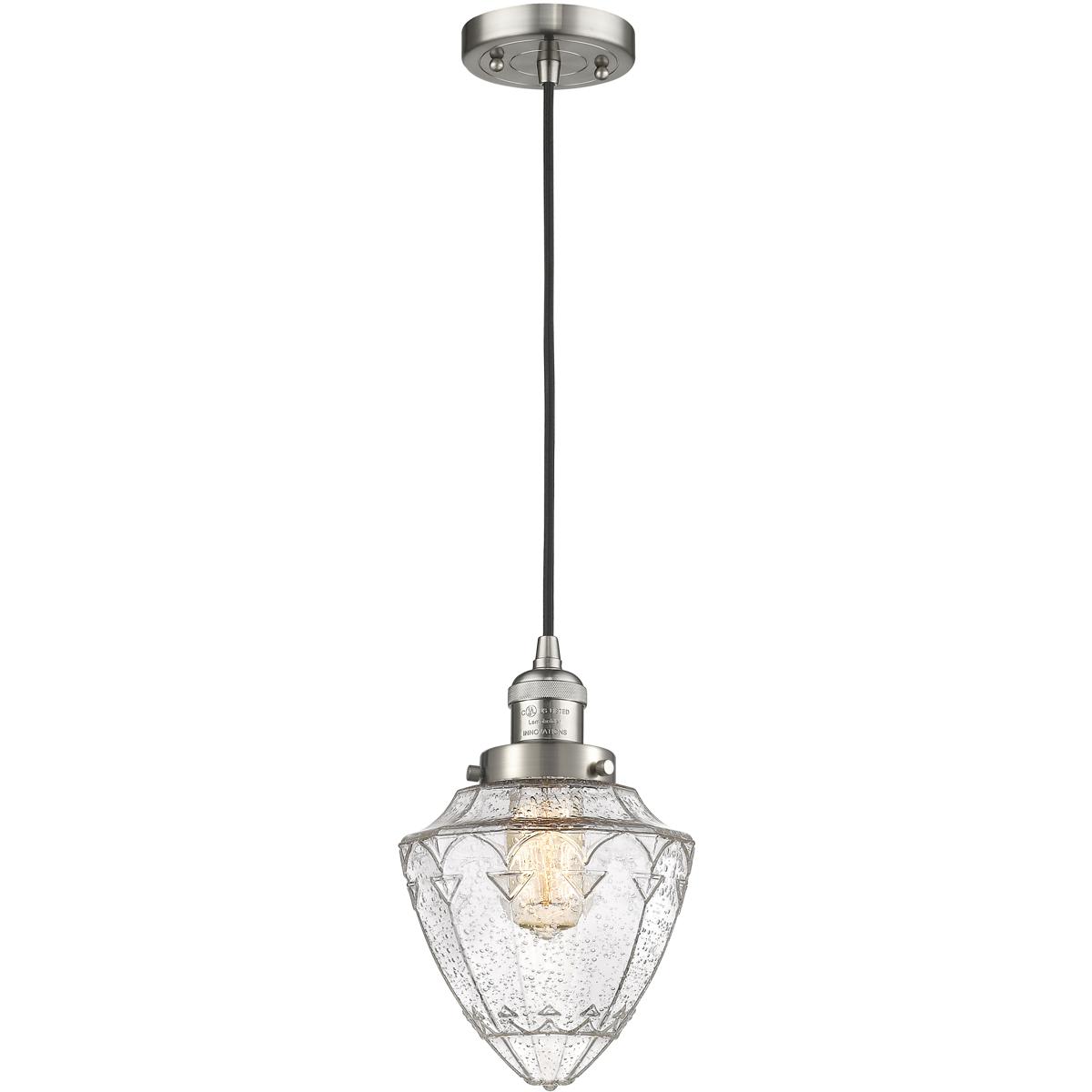 Innovations Lighting  201C-SN-G664-7-LED Franklin Restoration Bullet Mini Pendant