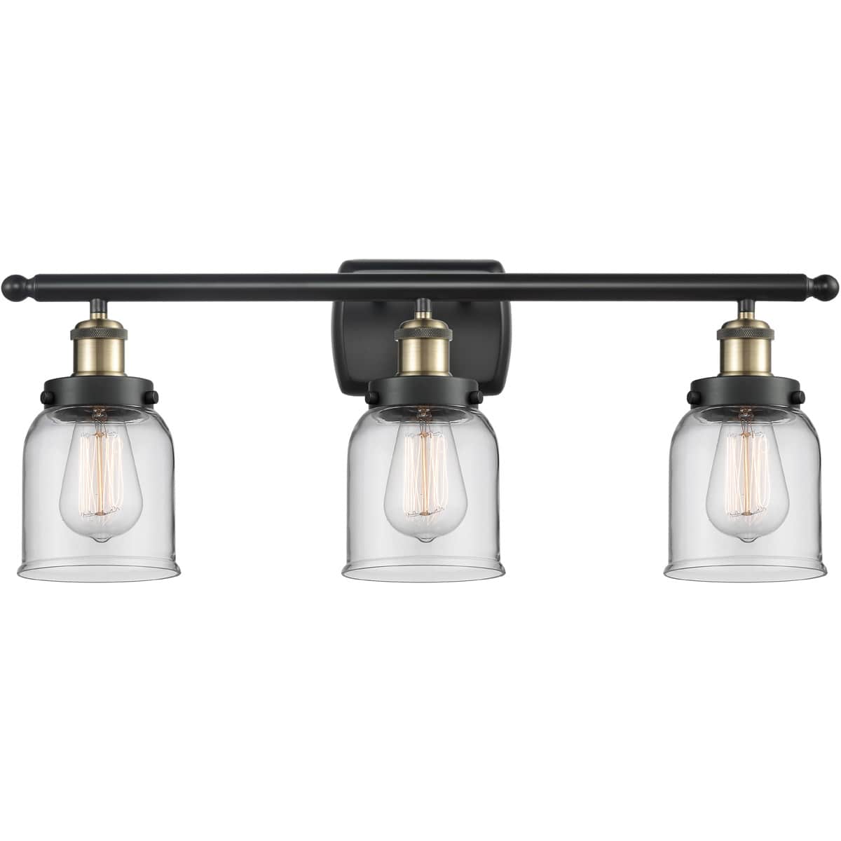Innovations Lighting  916-3W-BAB-G52 Ballston Small Bell Bathroom Vanity Light Black Antique Brass