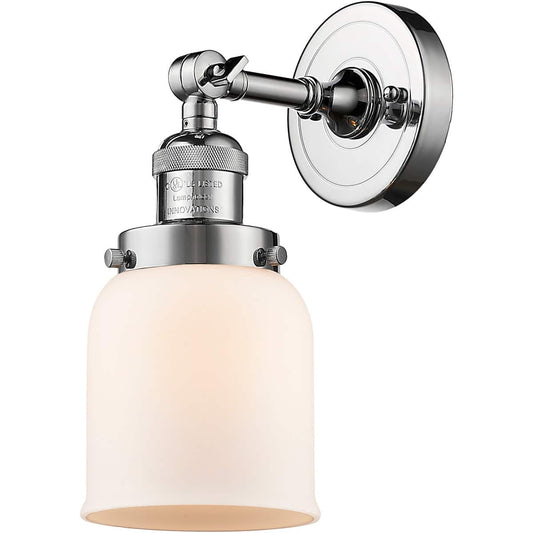 Innovations Lighting  203-PC-G51-LED Franklin Restoration Small Bell Wall Sconce Polished Chrome