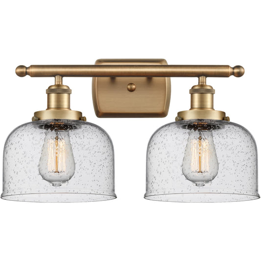 Innovations Lighting  916-2W-BB-G74 Ballston Large Bell Bathroom Vanity Light Brushed Brass
