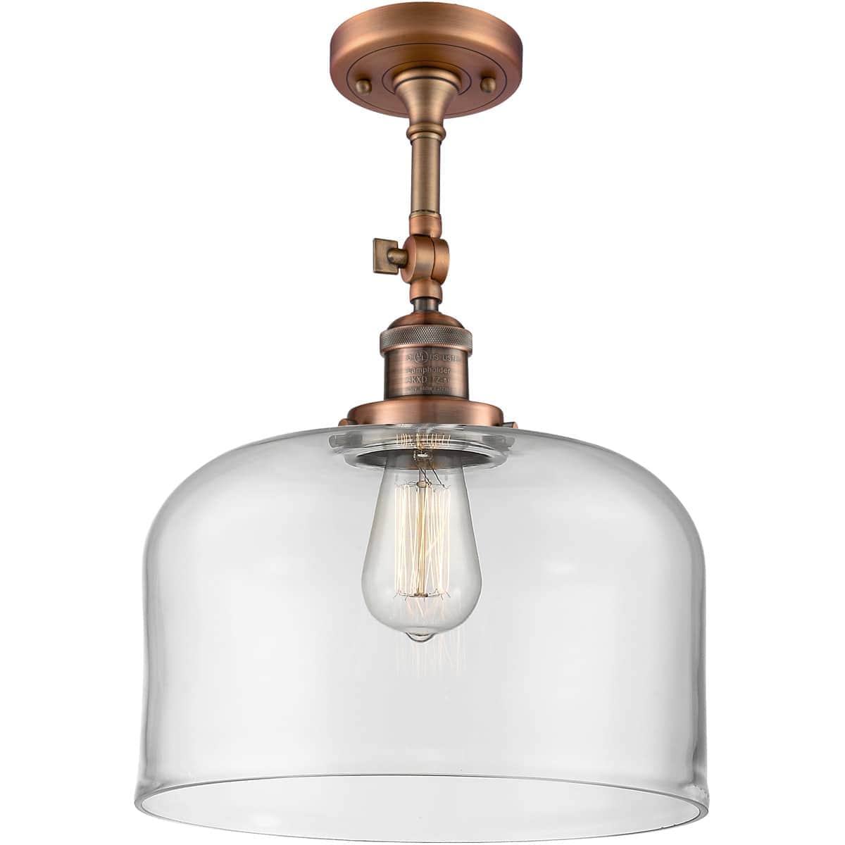 Innovations Lighting  201F-AC-G72-L-LED Franklin Restoration X-Large Bell Semi-Flush Mount