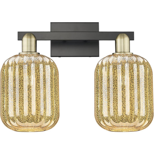 Innovations Lighting  716-2W-BAB-G460-7ME Preston Bathroom Vanity Light Black Antique Brass