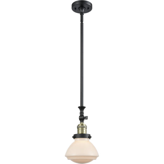 Innovations Lighting  206-BAB-G321-LED Franklin Restoration Olean Mini Pendant Black Antique Brass