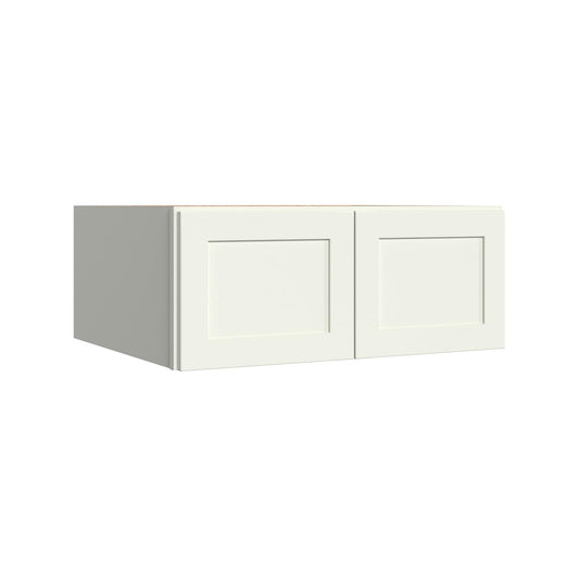KraftMaid Momentum Deveron 30-in W x 12-in H x 24-in D Dove White Wall Fully Assembled Plywood Cabinet Recessed Panel Shaker