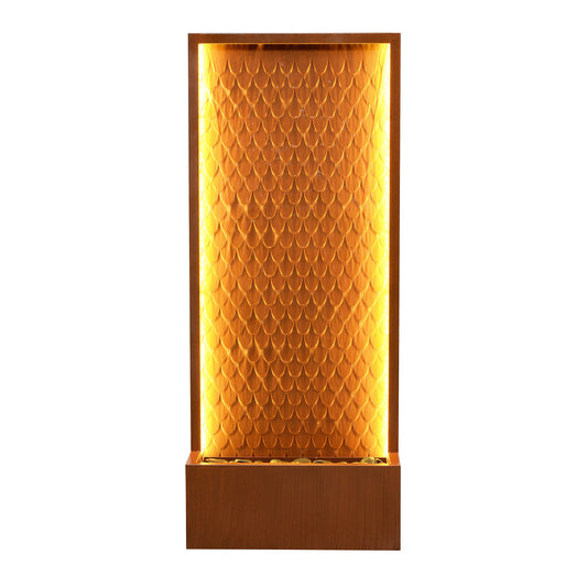 Hi-Line Gift 47.24-in H Cast iron Electric Powered Rock Waterfall Outdoor Fountain Pump Included