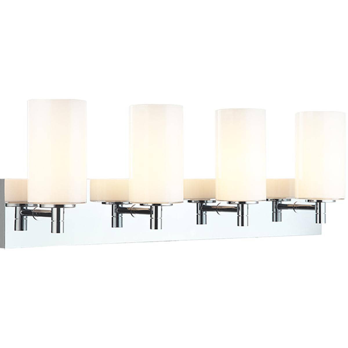 Matteo  Lighting S04904CHOP Candela Wall Sconce Wall Light in Chrome and Opal Glass