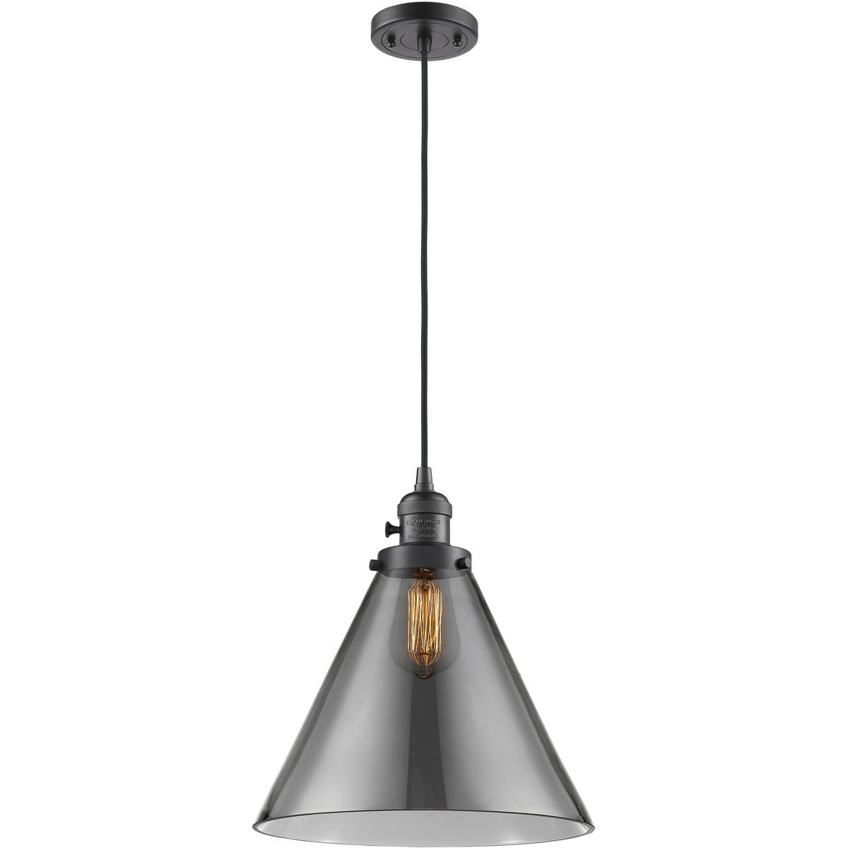 Innovations Lighting  201CSW-OB-G43-L Franklin Restoration Cone Mini Pendant Oil Rubbed Bronze