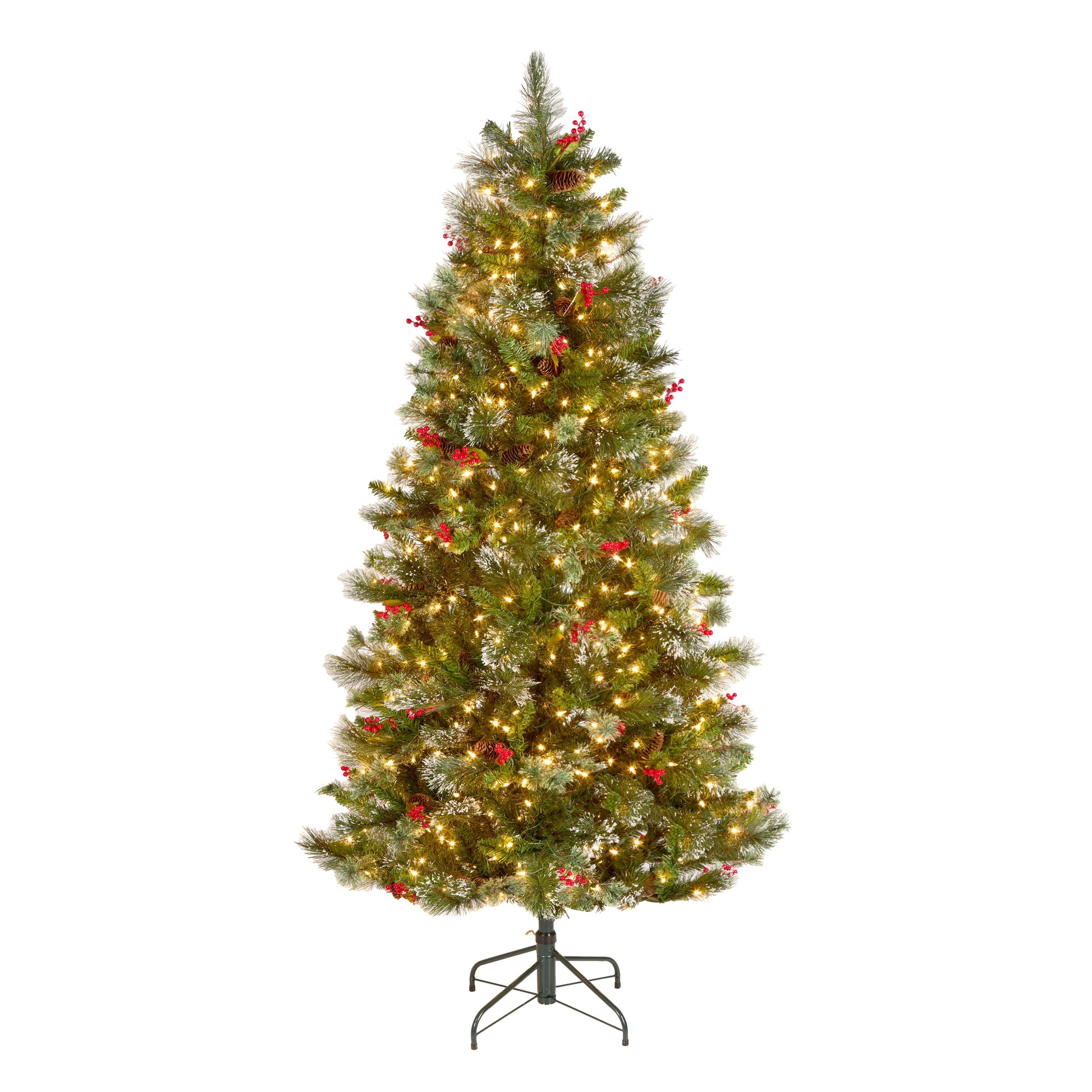 National Tree Company 6.5-ft Pine Pre-lit Artificial Christmas Tree with White Incandescent Lights