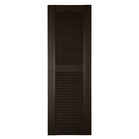 RELIABILT 16.25-in W x 81-in H Chocolate Chip Louvered Polypropylene Exterior Shutters ( 2 -Pack )