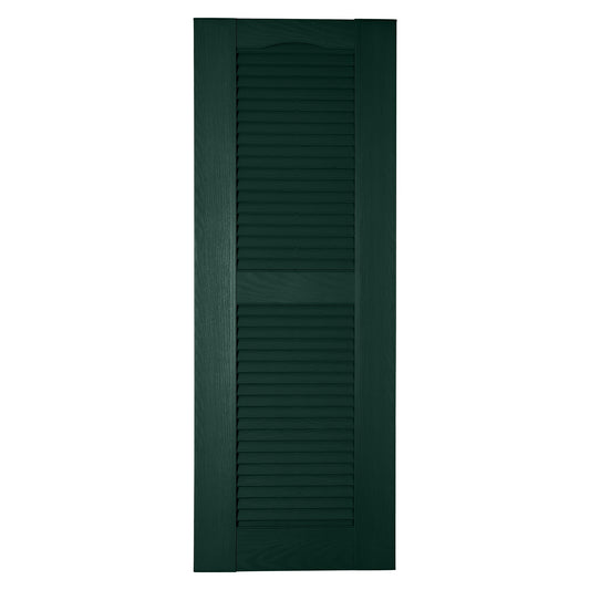 RELIABILT 17.75-in W x 83-in H Pine Green Louvered Polypropylene Exterior Shutters ( 2 -Pack )