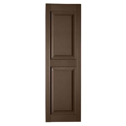 RELIABILT 14.5-in W x 83-in H Bronze Raised panel Polypropylene Exterior Shutters ( 2 -Pack )