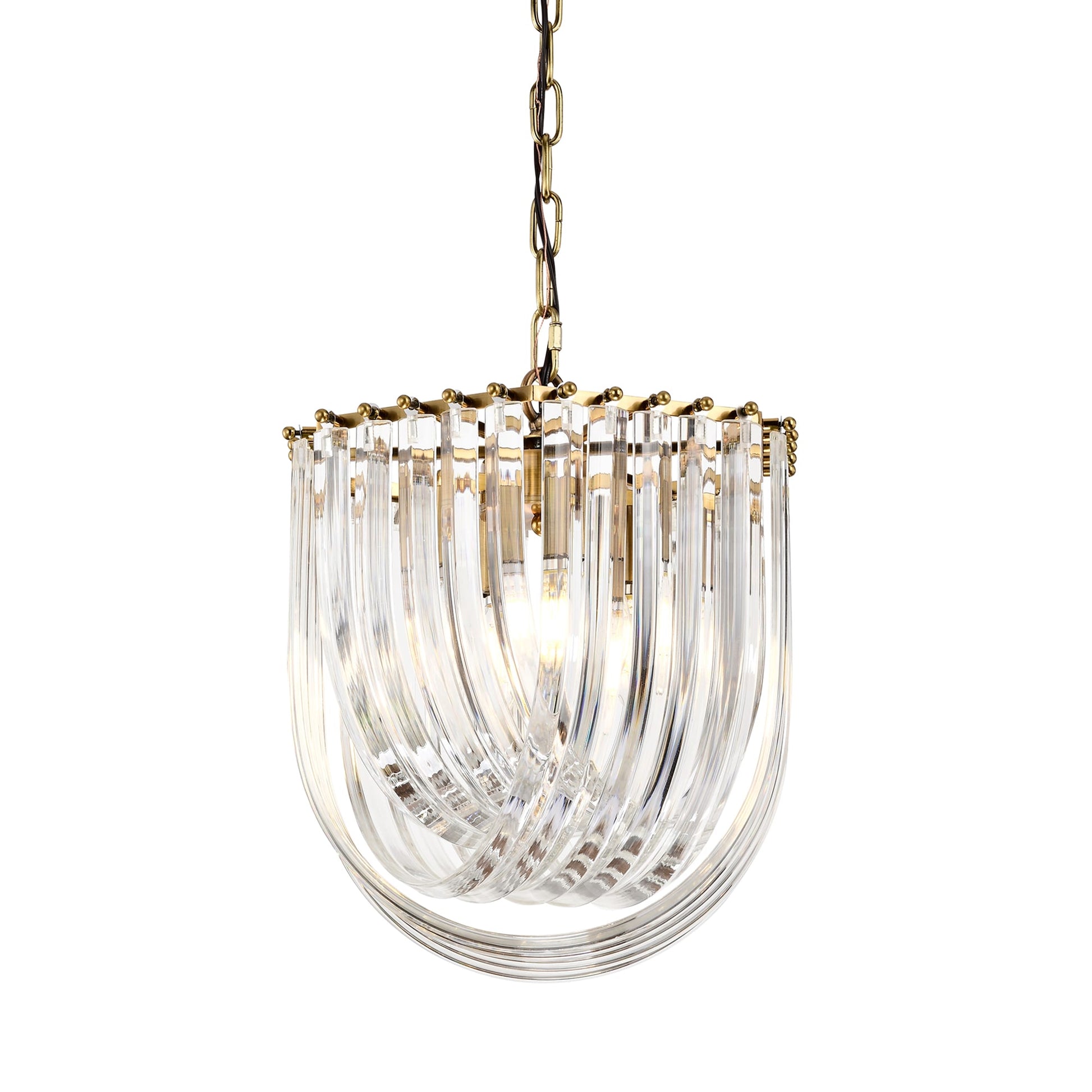 Edvivi Alexan 4 -Light Brass Glam Cage For Use in Bedrooms, Dining Rooms, Foyers, Kitchens, Living Rooms Chandelier
