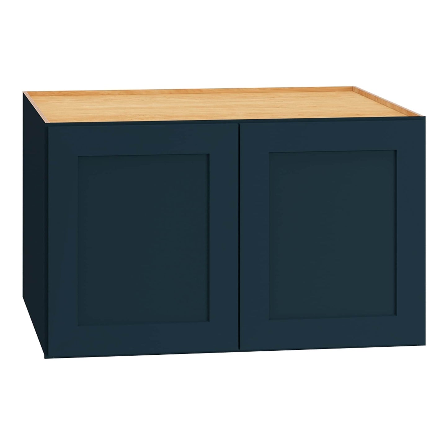 Diamond Express Jamestown 30-in W x 18-in H x 24-in D Regatta Blue Wall Fully Assembled Plywood Cabinet Recessed Panel Shaker