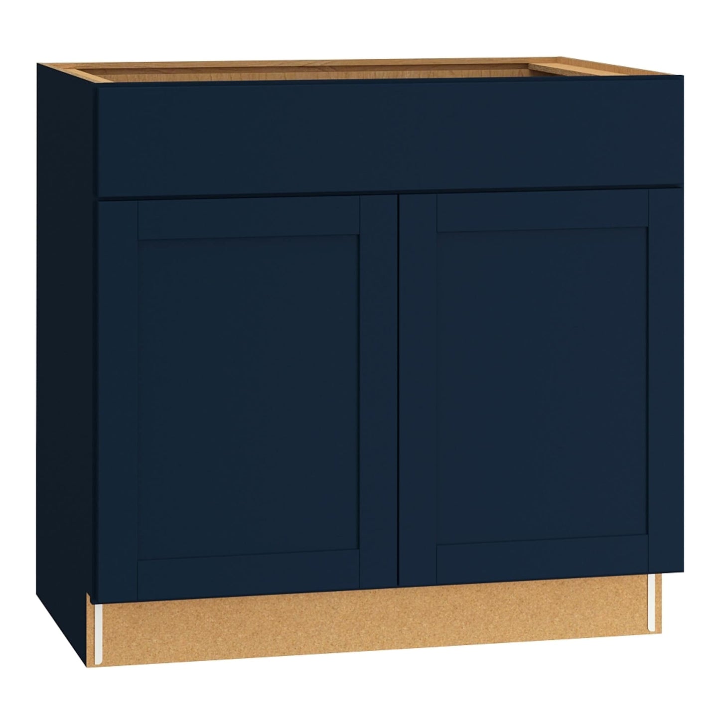 Diamond NOW Crest 36-in W x 35-in H x 23.75-in D Deep Blue Sink Base Fully Assembled Cabinet Recessed Panel Shaker