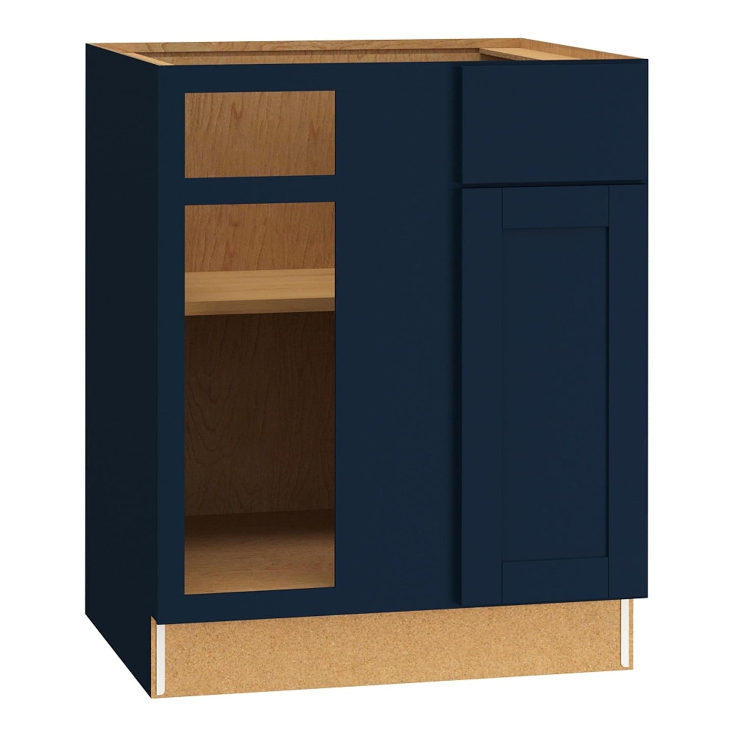 Diamond NOW Crest 36-in W x 35-in H x 23.75-in D Deep Blue Blind Base Fully Assembled Cabinet Recessed Panel Shaker