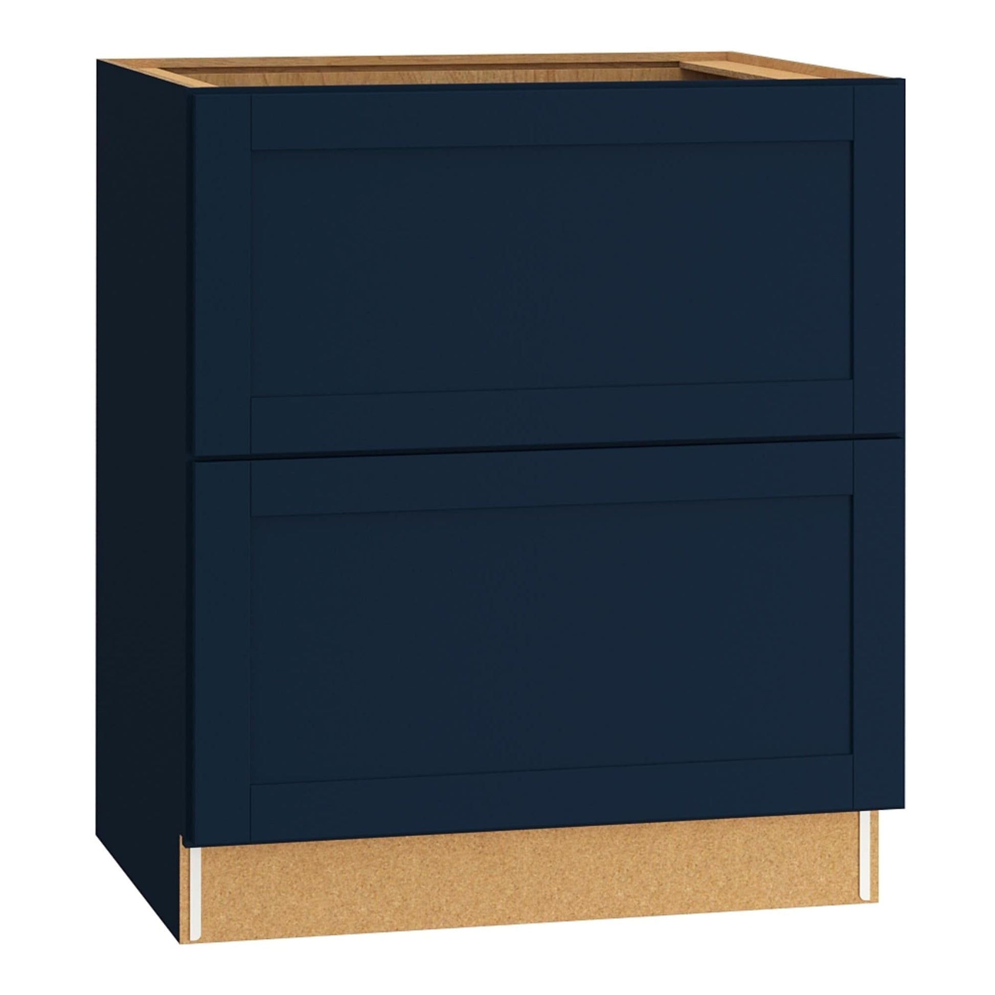 Diamond NOW Crest 30-in W x 35-in H x 23.75-in D Deep Blue 2 -Drawers Drawer Base Fully Assembled Cabinet Flat Panel Slab