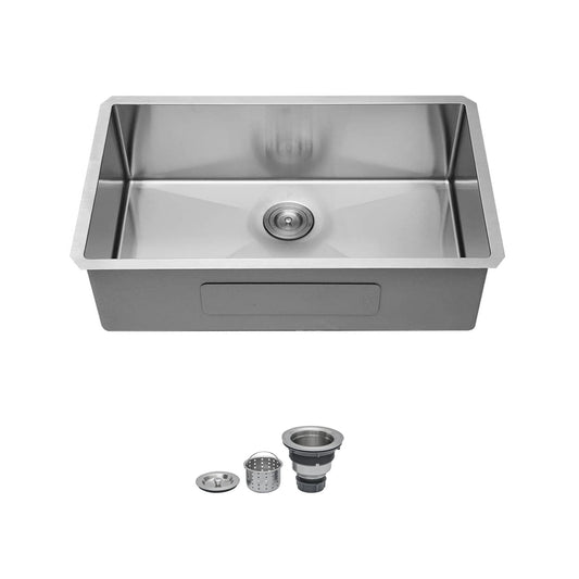 Forclover Undermount 33-in x 19-in Stainless steel Single bowl 16 -Gauge Kitchen Sink