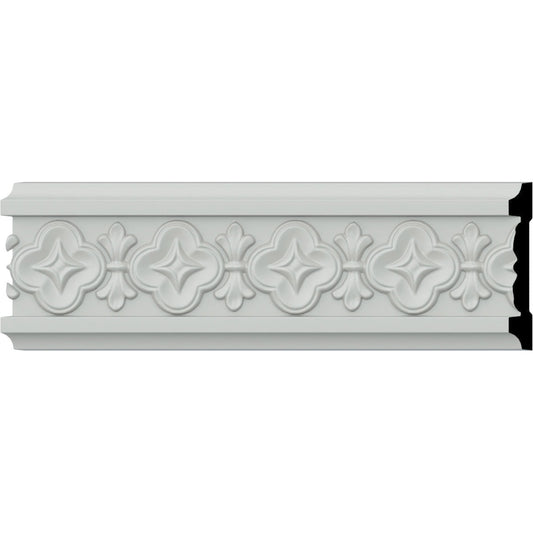 Ekena Millwork Victorian 5/8-in x 4-3/8-in x 7-ft 10-1/2-in Primed Polyurethane Chair Rail Moulding 8 -Pack