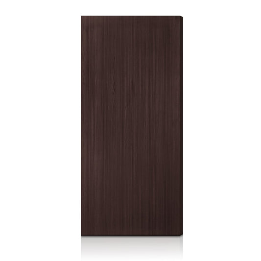 CALHOME 32-in x 96-in Walnut Flush Textured Hollow core Prefinished MDF Slab Door