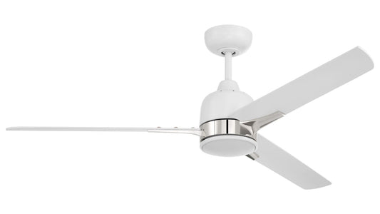 Craftmade Fuller 1-Light White/Polished Nickel Led Ceiling Fan Ceiling Fan