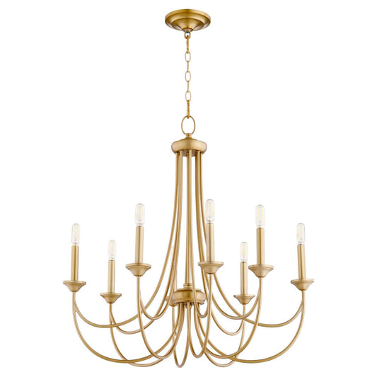 Quorum International Brooks 8-Light Aged Brass Chandelier