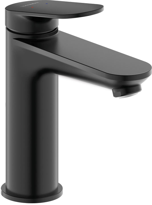 Duravit No.1 Single Handle Single Hole Bathroom Faucet with Drain Kit Included Included in Matte Black