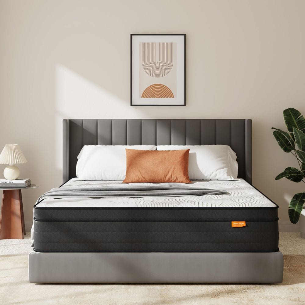Sweetnight 14-in Medium King Hybrid Memory Foam/Coil Blend Mattress in a Box