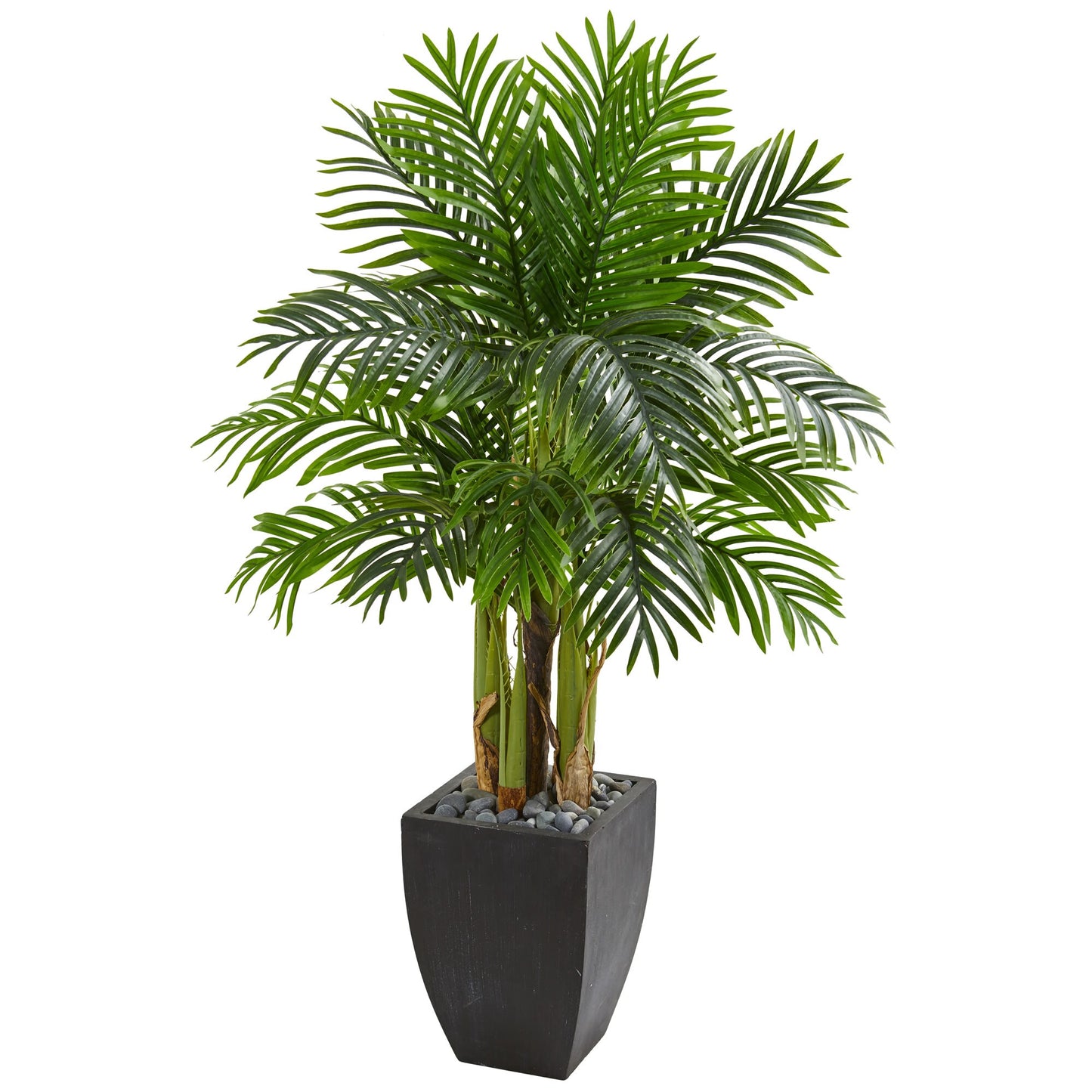 Nearly Natural  Kentia Palm Artificial Tree in Black Planter