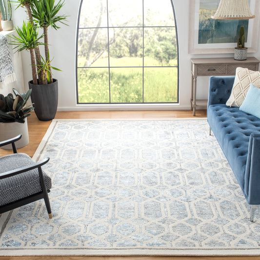 Safavieh  Artistry 665 Ivory/Blue Transitional 6ft x 9ft Medium Rectangle Rug