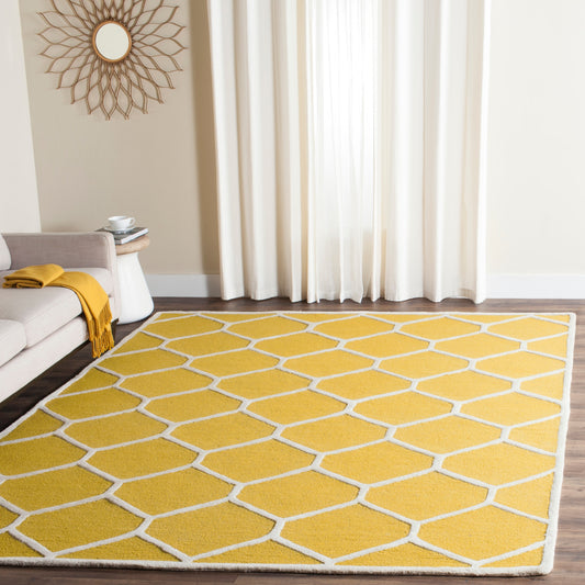 Safavieh  Cambridge 144 Gold/Ivory Contemporary 8ft x 10ft Large Rectangle Rug