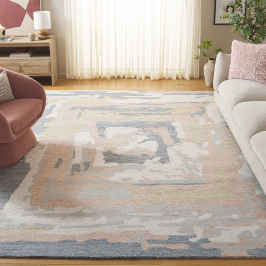 Safavieh  Ebony 924 Gray/Ivory Solid / Tonal 9ft x 12ft Large Rectangle Rug