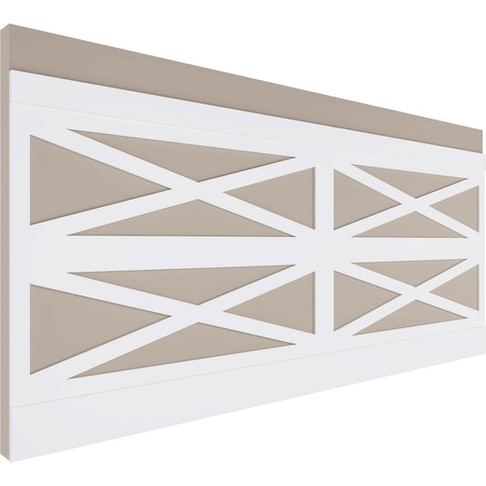 Ekena Millwork 40-in x 94-1/2-in Smooth White PVC Wainscoting