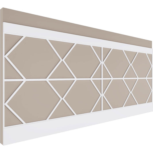 Ekena Millwork 40-in x 94-1/2-in Smooth White PVC Wainscoting Diamond