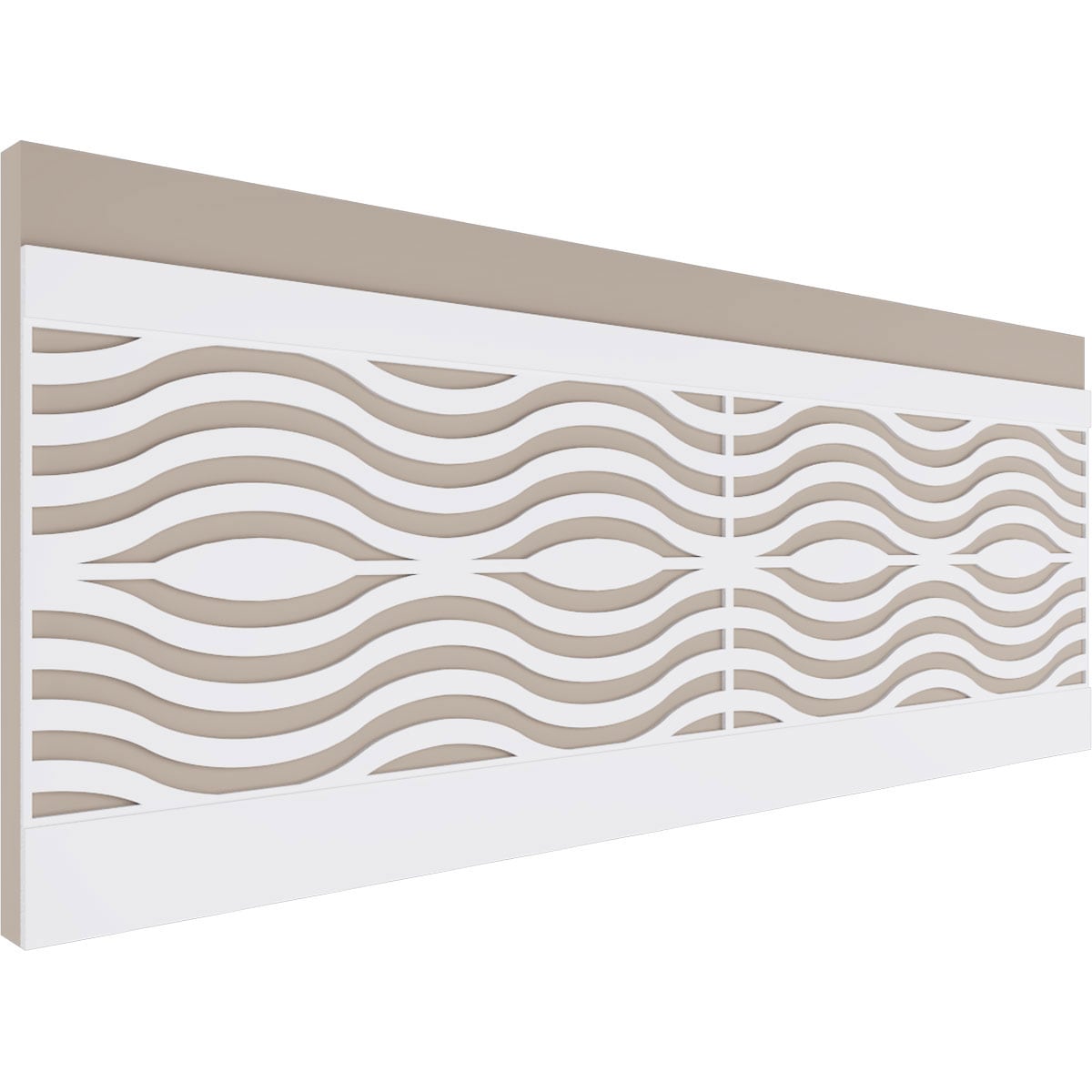 Ekena Millwork 32-in x 94-1/2-in Smooth White PVC Wainscoting Abstract