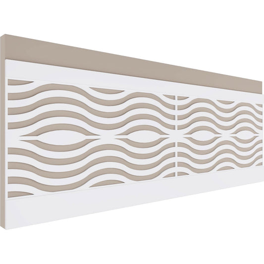 Ekena Millwork 32-in x 94-1/2-in Smooth White PVC Wainscoting Abstract