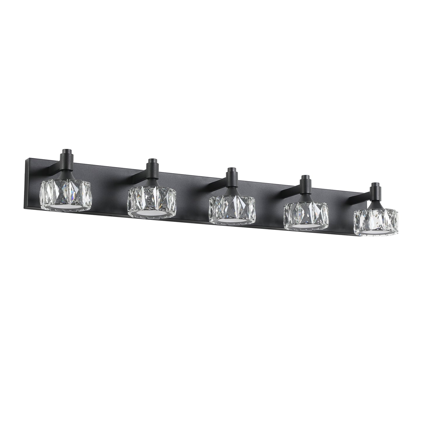 Ayelon Vanity Lights 36-in 5 Light Black Integrated LED Modern/contemporary Bathroom Vanity light