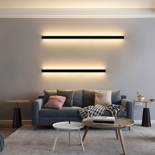 Ozarke Linear Minimalist Wall Lamp - Black / 2700K - 6500K Dimmable With Remote / 80 inches Hard Wired