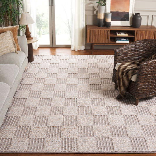 Safavieh  Natura 701 Brown/Ivory Modern 8ft x 10ft Large Rectangle Rug