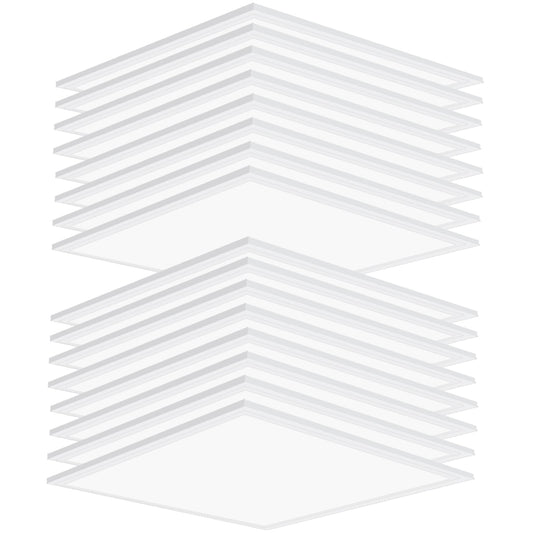 Bieuoram 16 Pack of 2ft x 2ft 5800 Lumens Integrated LED Panel Light 5000K White