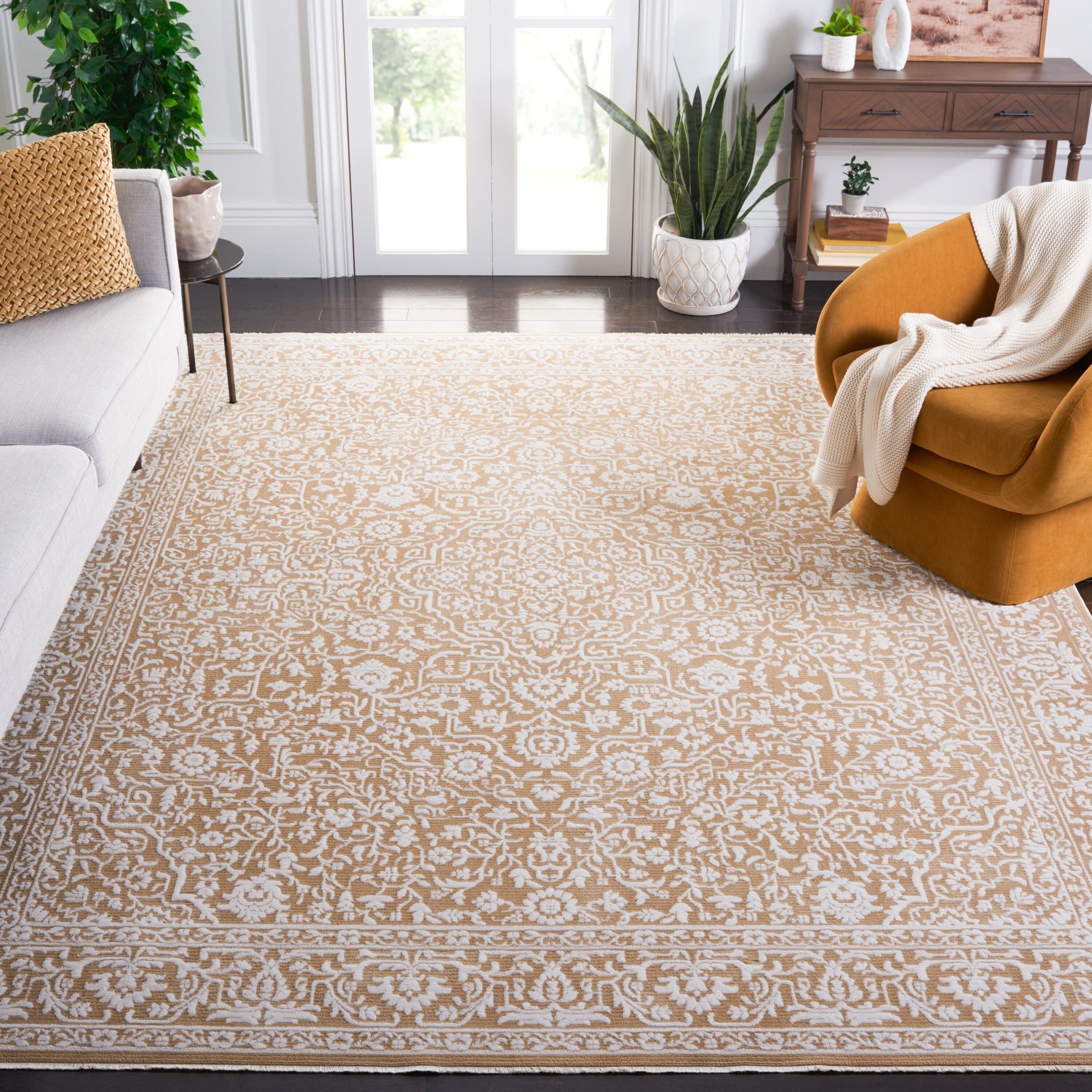 Safavieh Sabrina 847D Gold Ivory 8 x 10 Rectangular Area rug
