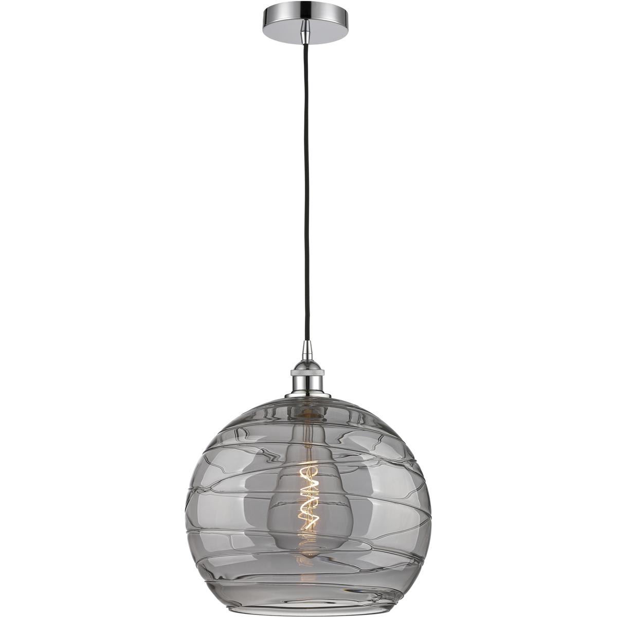 Innovations Lighting  616-1P-PC-G1213-14SM Edison Athens Deco Swirl Pendant Polished Chrome