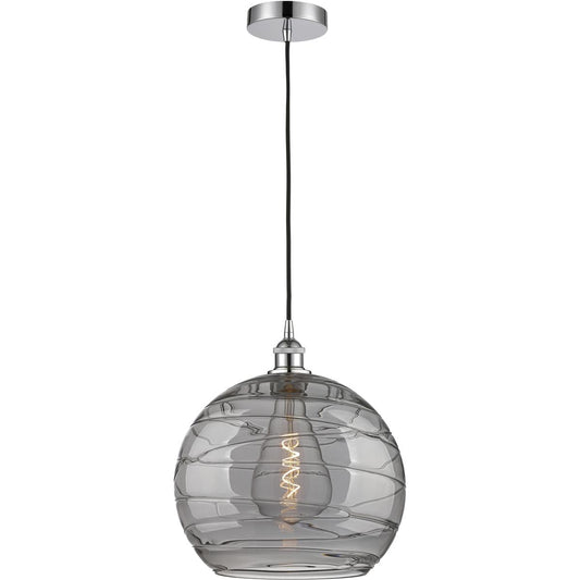 Innovations Lighting  616-1P-PC-G1213-14SM Edison Athens Deco Swirl Pendant Polished Chrome