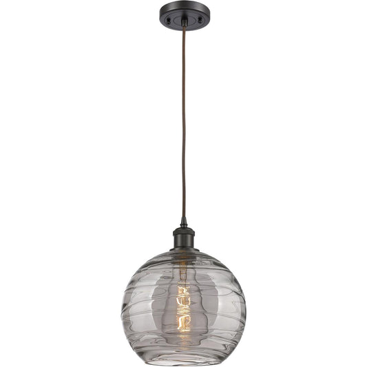Innovations Lighting  516-1P-OB-G1213-10SM Ballston Athens Deco Swirl Mini Pendant Oil Rubbed Bronze