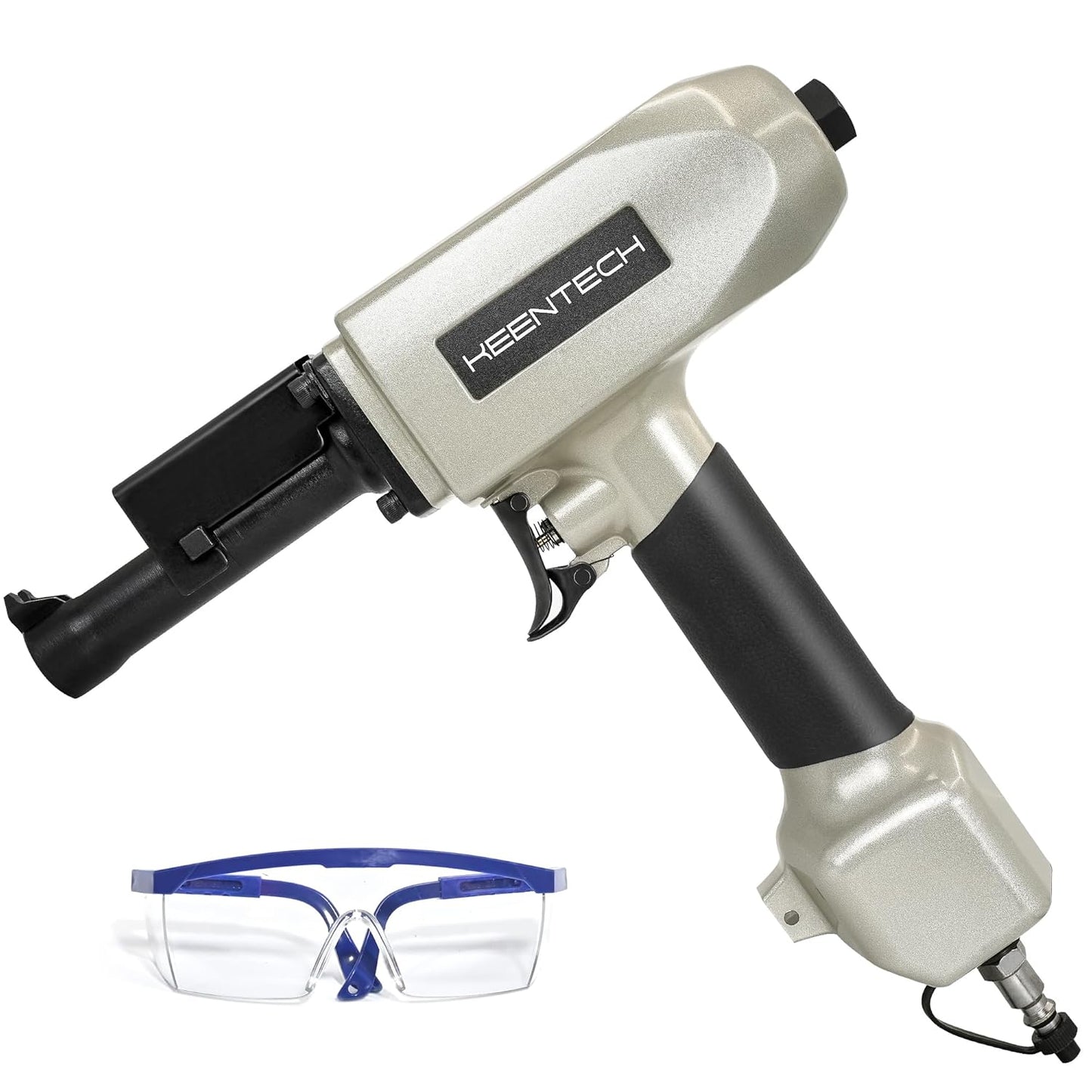 KEENTECH Pneumatic Nail Puller, Fast & Labor-Saving Nail Remover Tool, Denailer Air Gun With Safety Trigger, Nail Puller Tool Effortlessly Removes 3\/4"-2-3\/4" Nail From Recycled Wood, Pallets, Fences