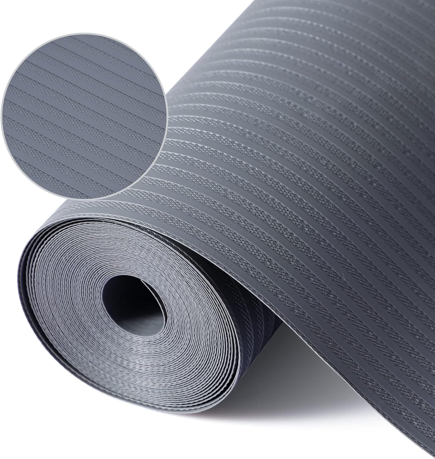 Mcrbeay Shelf Liners for Kitchen Cabinets, 20Inch x 20Ft, Non Adhesive Shelf Liner, Non-Slip Kitchen Drawer Liners, Waterproof Durable Cabinet Liners for Shelves, Refrigerator, Pantry, Dark Gray