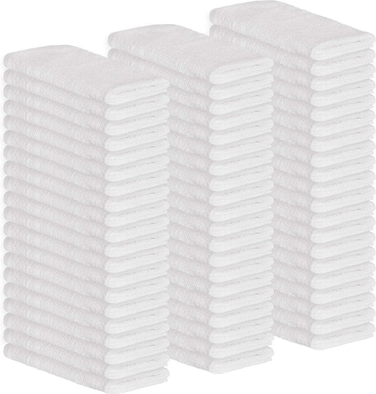 GREEN LIFESTYLE 60-Pack Cotton Wash Cloths \u2013 14"x17" Absorbent Cleaning Rags for Housekeeping, Kitchen Towels, Bar Mop Towels, Durable Terry Cloth Rags, Premium Quality Multipurpose Washcloths