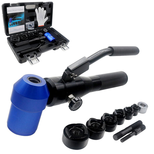 Hydraulic Knockout Hole Punch Set 1/2 to 2 inch Electrical Conduit Hole Cutter Set KO Tool Kit Metal Sheet Puncher (TPA-8)_iGeelee